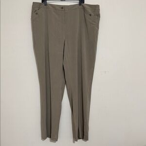 Lane Bryant Huston trousers pants women 26T brown wide legs career office Y2K